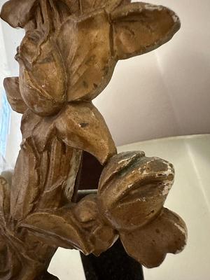 Vintage Tabletop Mirror Vintage Roses Carved
