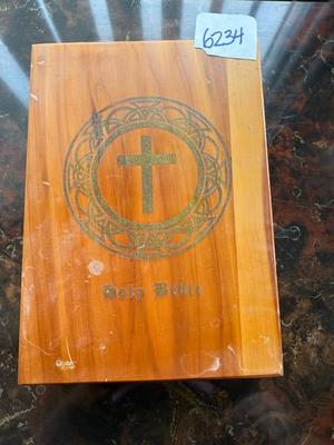 Beautiful Bible in wooden box