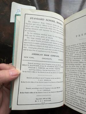 1908 Elementary Spelling BOok