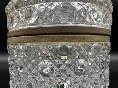 Vintage Crystal Hinged Casket