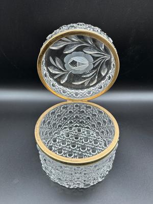 Vintage Crystal Hinged Casket