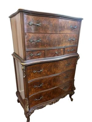 Vintage French Provincial Style Tall Chest Dresser