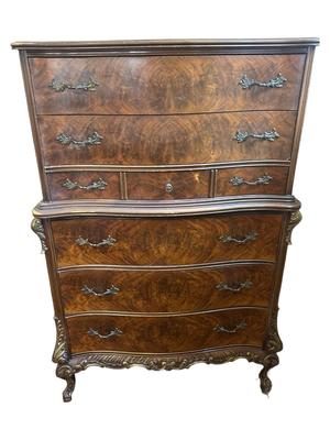 Vintage French Provincial Style Tall Chest Dresser
