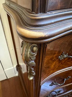 Vintage French Provincial Style Tall Chest Dresser