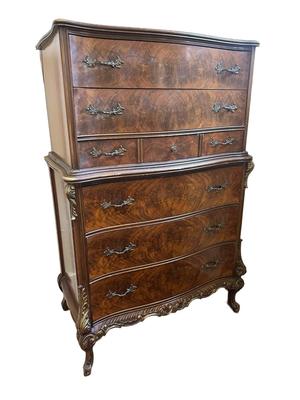 Vintage French Provincial Style Tall Chest Dresser