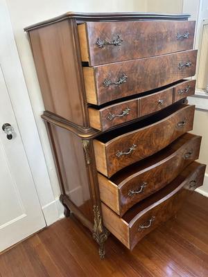 Vintage French Provincial Style Tall Chest Dresser