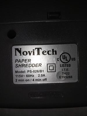 Novi Tech Paper Shredder