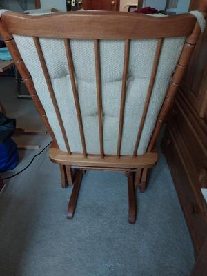 Towne Square Wooden Glider with Back/Seat Cushions