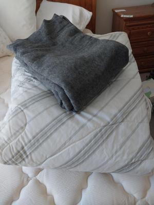 Queen Reversable Comforter and Blanket