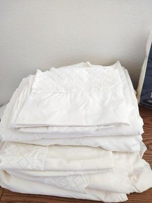 Two Sets of Sheet & Pillowcases and New Mattress Cover