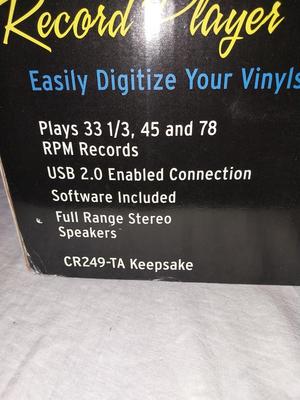 Crosley Portable USB Record Player (New in Box)
