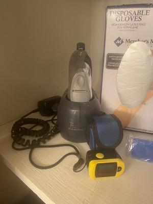FIRST AID, BLOOD PRESSURE MONITOR, NORELCO ELECTRIC RAZORS & MORE