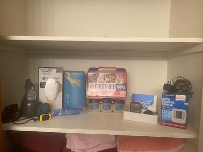 FIRST AID, BLOOD PRESSURE MONITOR, NORELCO ELECTRIC RAZORS & MORE