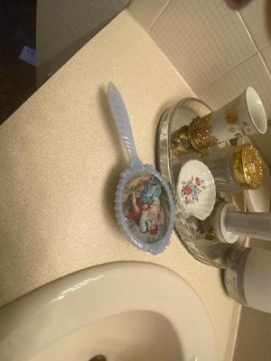 4 TIER SHELF, TOOTHBRUSH HOLDER WITH CUP, READING GLASSES AND MORE!