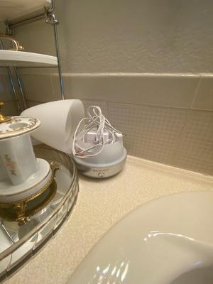4 TIER SHELF, TOOTHBRUSH HOLDER WITH CUP, READING GLASSES AND MORE!