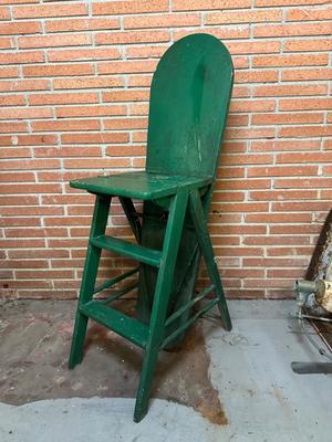 Vintage Ironing Board, Step Stool, Chair Combo