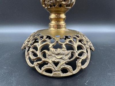 Vintage Filigree Pillar Candle Holder
