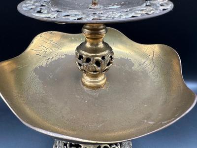 Vintage Filigree Pillar Candle Holder