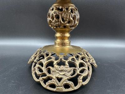 Vintage Filigree Pillar Candle Holder