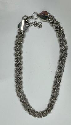 Silver-tone Braided Necklace