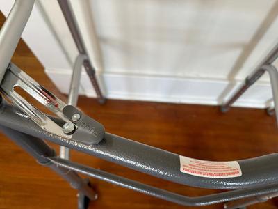 Deluxe Two-Button Folding Walker with Wheels