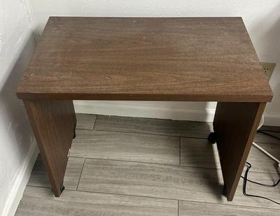 Wood Study/Office Table on Wheels