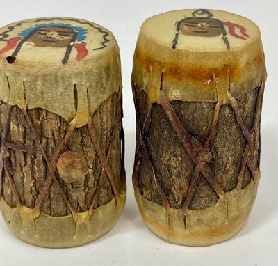 Handcrafted Primitive Folk Art Salt & Pepper Shakers