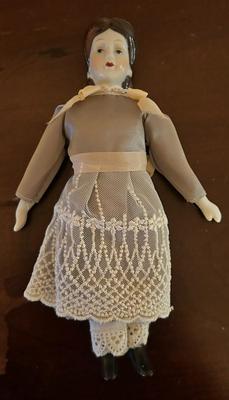Vintage collectable dolls and rocking chair