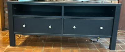 Black Television Table with Drawers