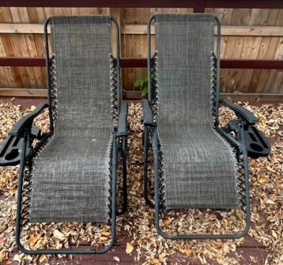 Pair of Zero Gravity Outdoor Lawn Chairs