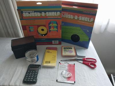 Two New Adjust-Shelf, and Office Supplies