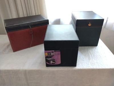 Three CD/DVD Box Holders