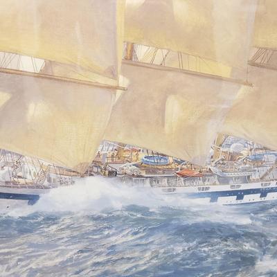 "Royal Clipper" Signed Print by Geoff Hunt (BS-KD)