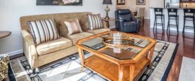 Gorgeous like new Mitchell Gold and Bob Williams sofa with matching ottoman
