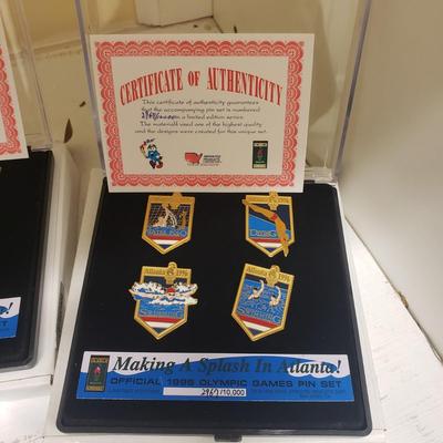 1996 Olympic Game Collectors Pins with COA and More (BS-KD)