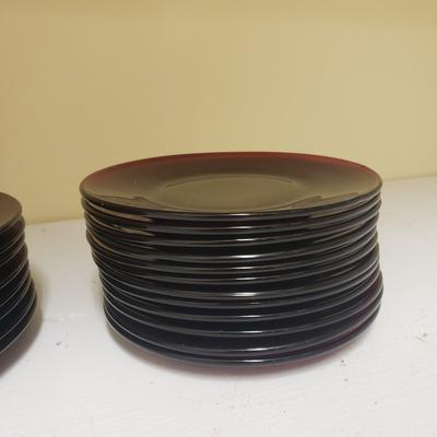Ruby Red Plates and Sherbert Glasses (BS-KD)
