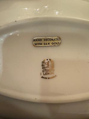 Lot of white and gold china (Lenox and more)