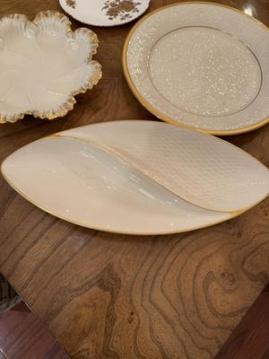 Lot of white and gold china (Lenox and more)