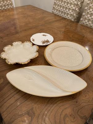 Lot of white and gold china (Lenox and more)