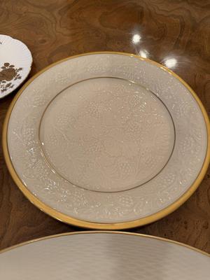 Lot of white and gold china (Lenox and more)