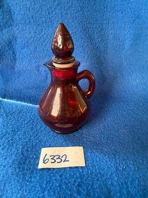 Avon ruby red cruet w/ stopper