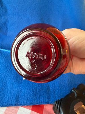 Avon ruby red cruet w/ stopper
