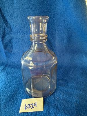 Clear glass bottle decanter