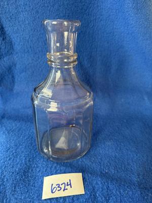 Clear glass bottle decanter