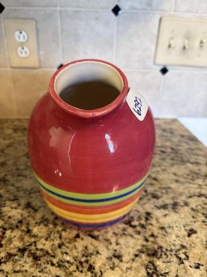 Abode pitcher with stripes