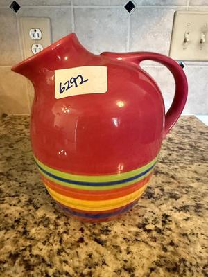 Abode pitcher with stripes