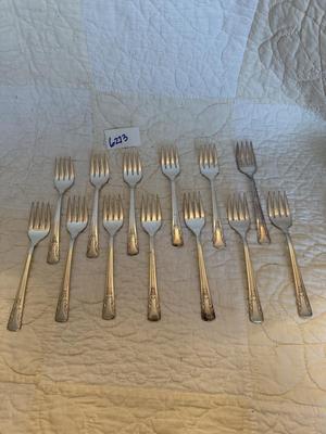 13 forks-Camelia silver plate