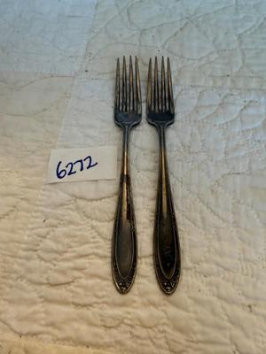 2 forks-Oneida Community diamond plate