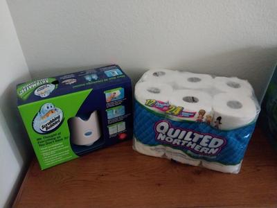 Large package of Charmin and New Scrubbing Bubbles