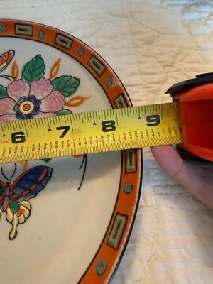 Noritake colorful flowers and butterfly plate